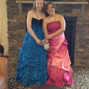 (Dress on right in photo) Pink ombré prom dress